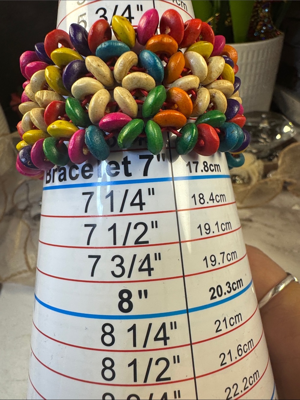 Colorful Multicolor Bead Cluster Stretch Bracelet - Unbranded - Picture 3 of 3